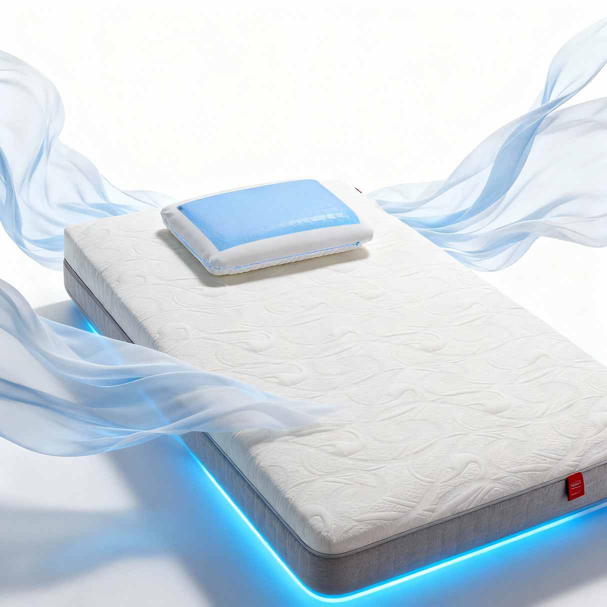 Memory Foam Flat Gel Pillow