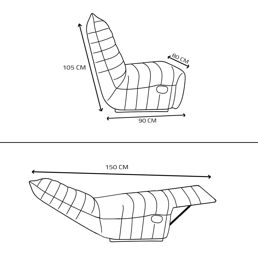 No Arm Recliner - Merossa