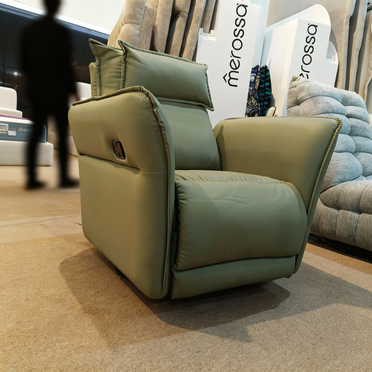 Slim Leather Recliner - Merossa