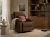 Roka Compact Recliner with high-end velvet texture