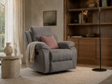 Roka Compact Recliner with high-end velvet texture
