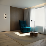 Modern Grey Fabric Lounge Chair