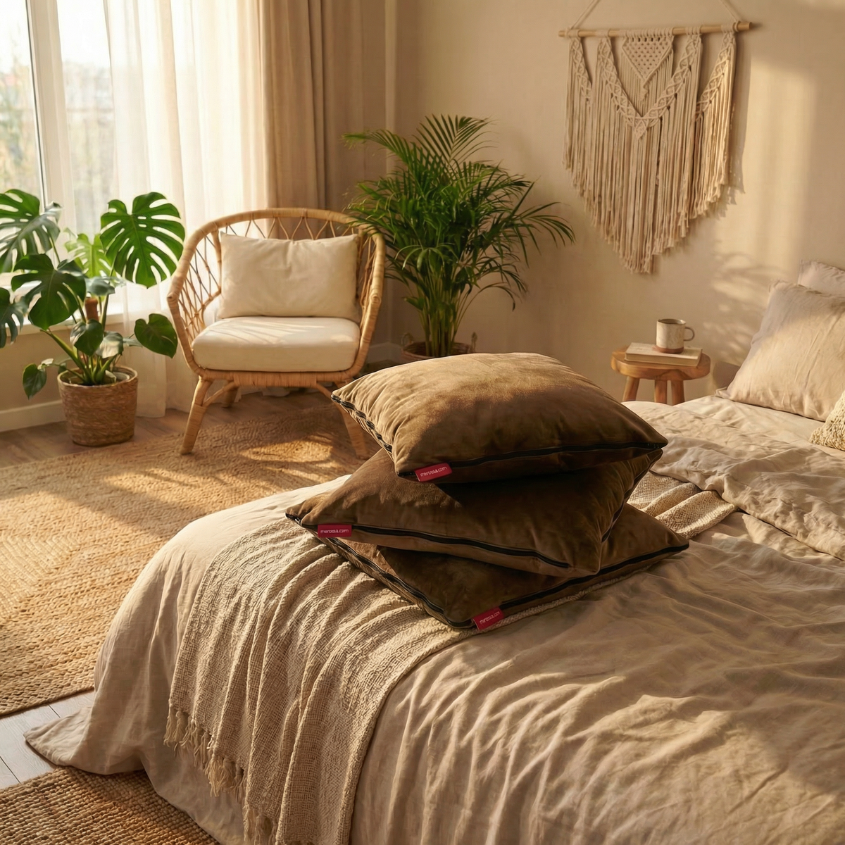 CozyFold Cushion & Blanket - Brown
