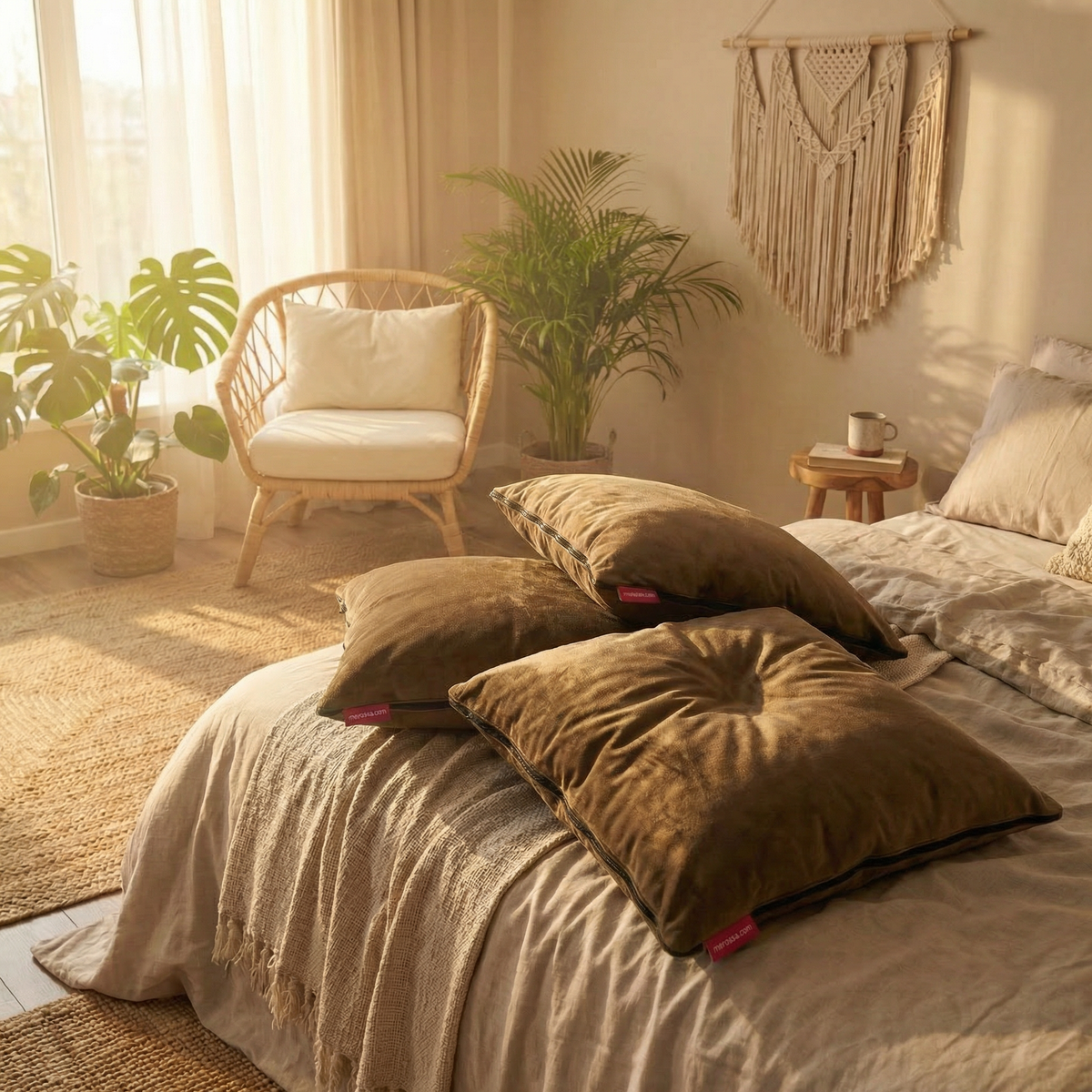CozyFold Cushion & Blanket - Brown
