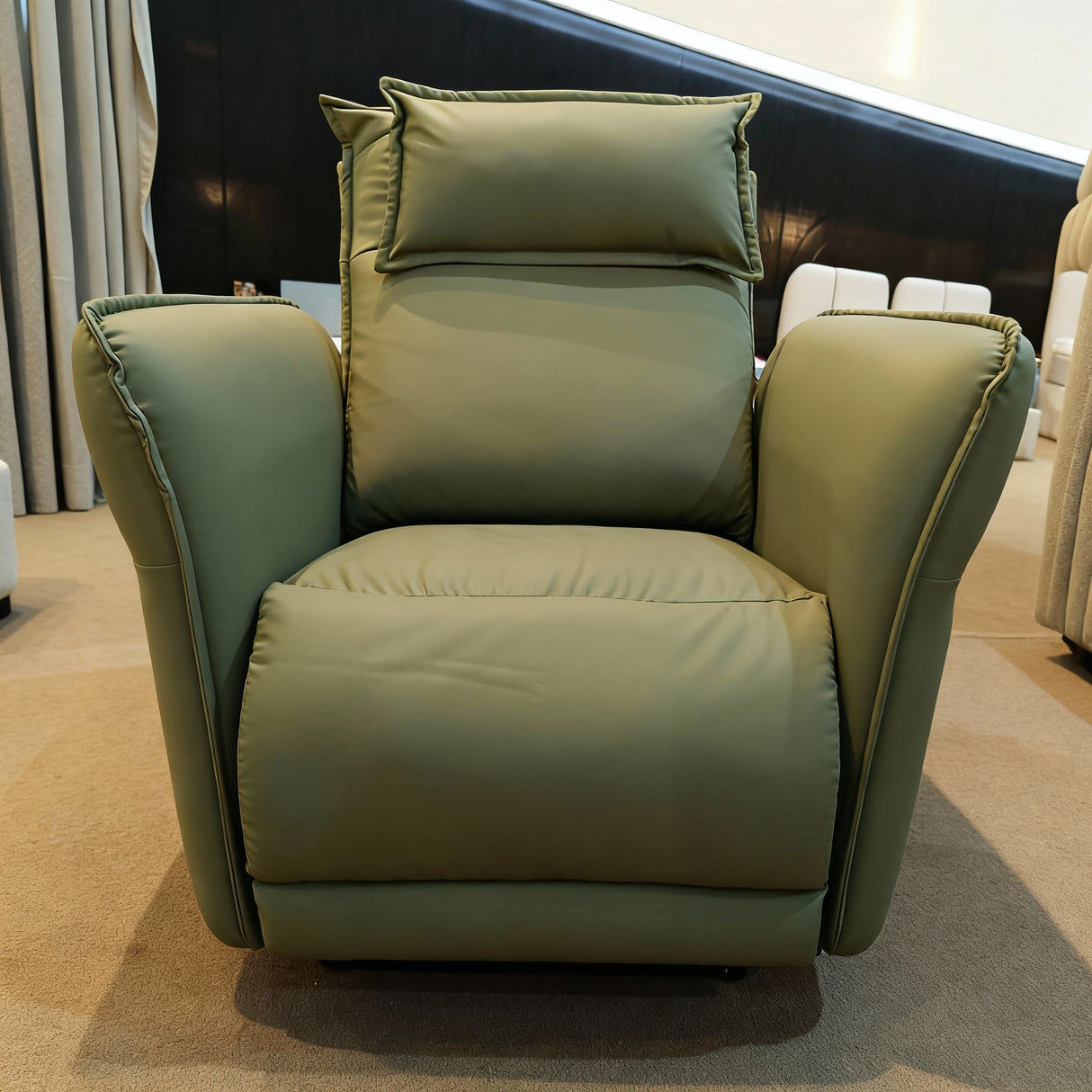 Slim Leather Recliner