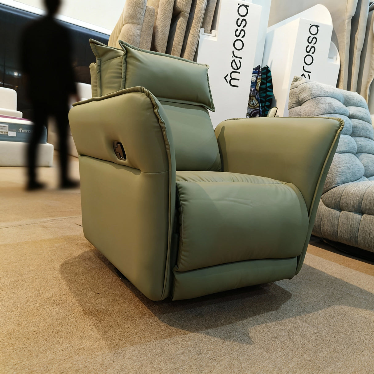 Slim Leather Recliner