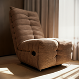 Modern Grey Fabric Lounge Chair