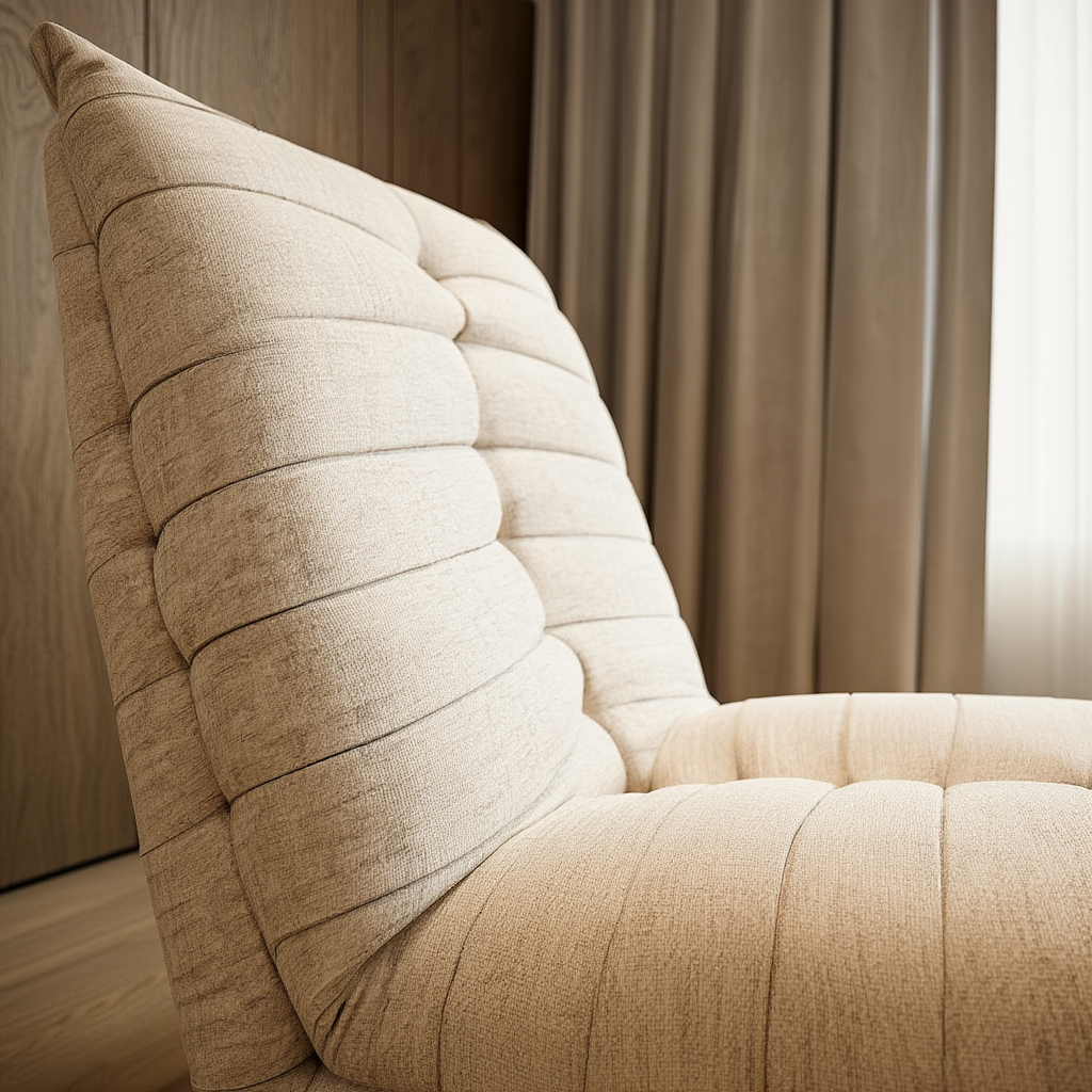 Modern Grey Fabric Lounge Chair