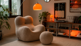 Foam Bubble Chair with Leg Rest