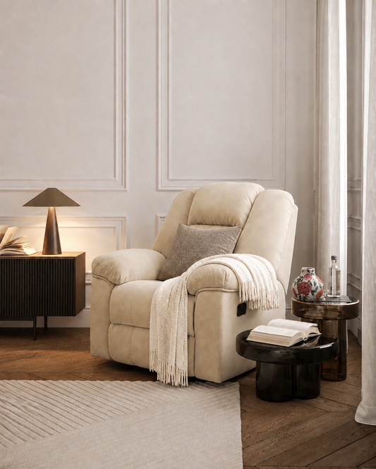 Co-Sleep Recliner with premium velvet texture