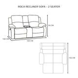 Roca Recliner Sofa – 2 Seater