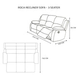 Roca Recliner Sofa – 3 Seater