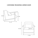 كرسي قراءة ميروسا كايين (لون أبيض كريمي)