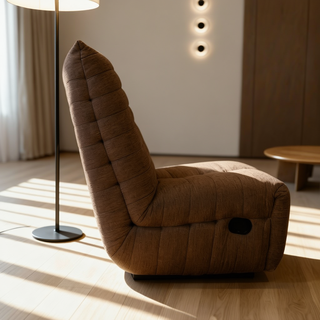 Modern Grey Fabric Lounge Chair