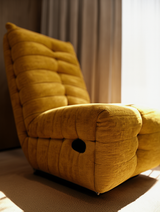 Modern Grey Fabric Lounge Chair