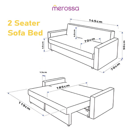 Lava Sofa - bed | 2 seater - Merossa