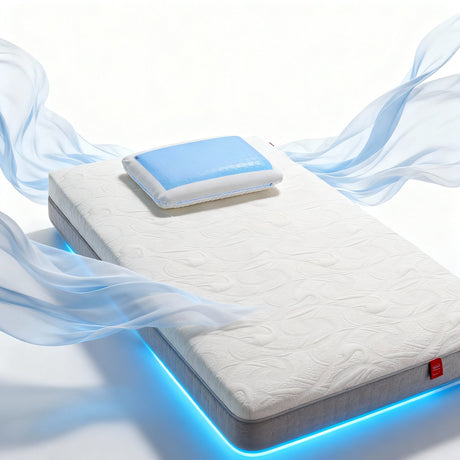 Memory Foam Flat Gel Pillow - Merossa