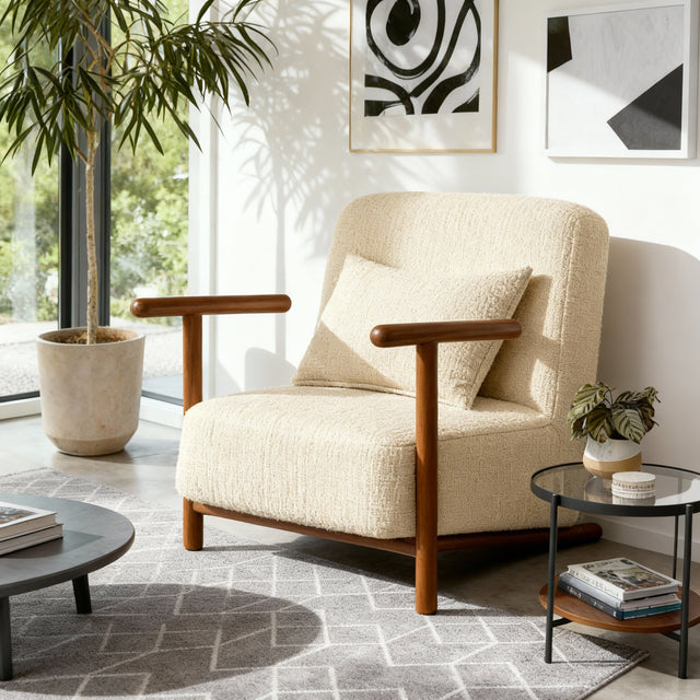 Merossa Cayenne Reading Armchair (Off White) - Merossa