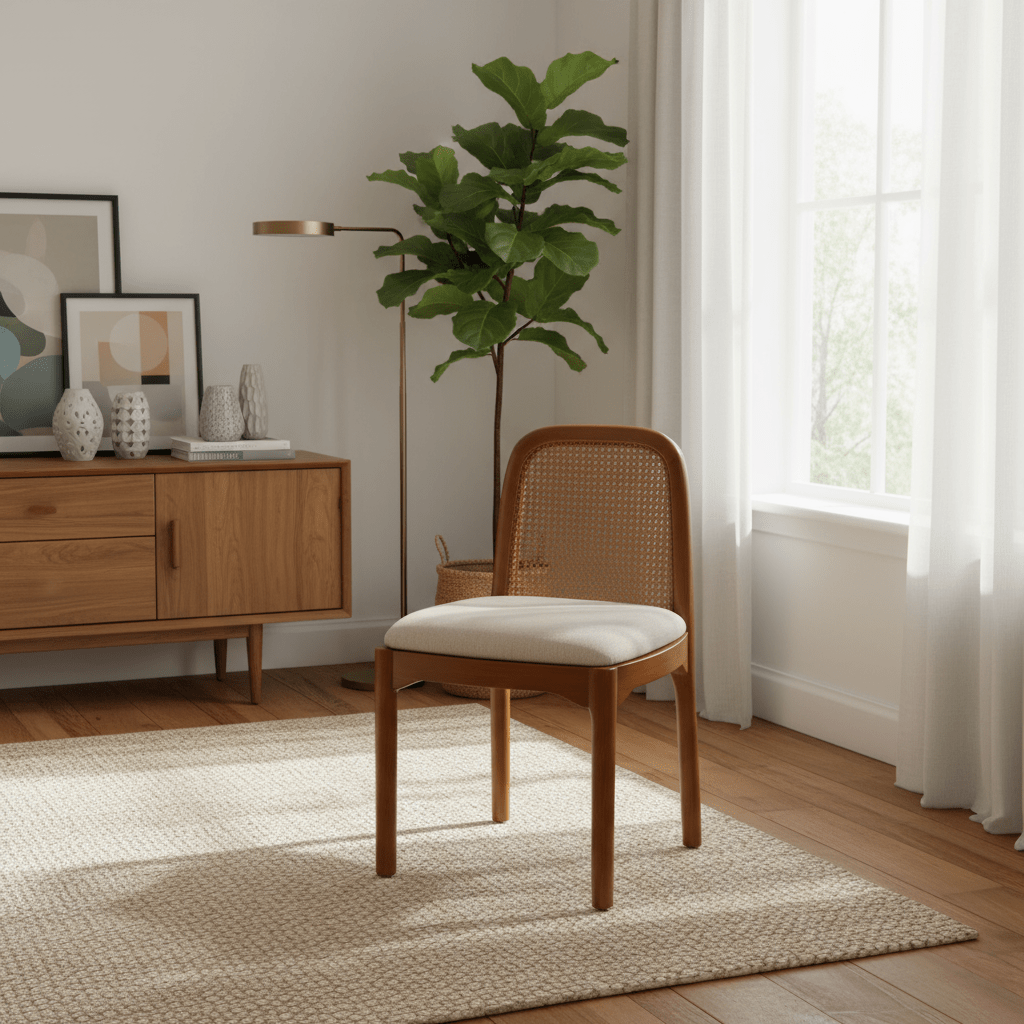 Red Beech Dresser Chair (Off White) - Merossa